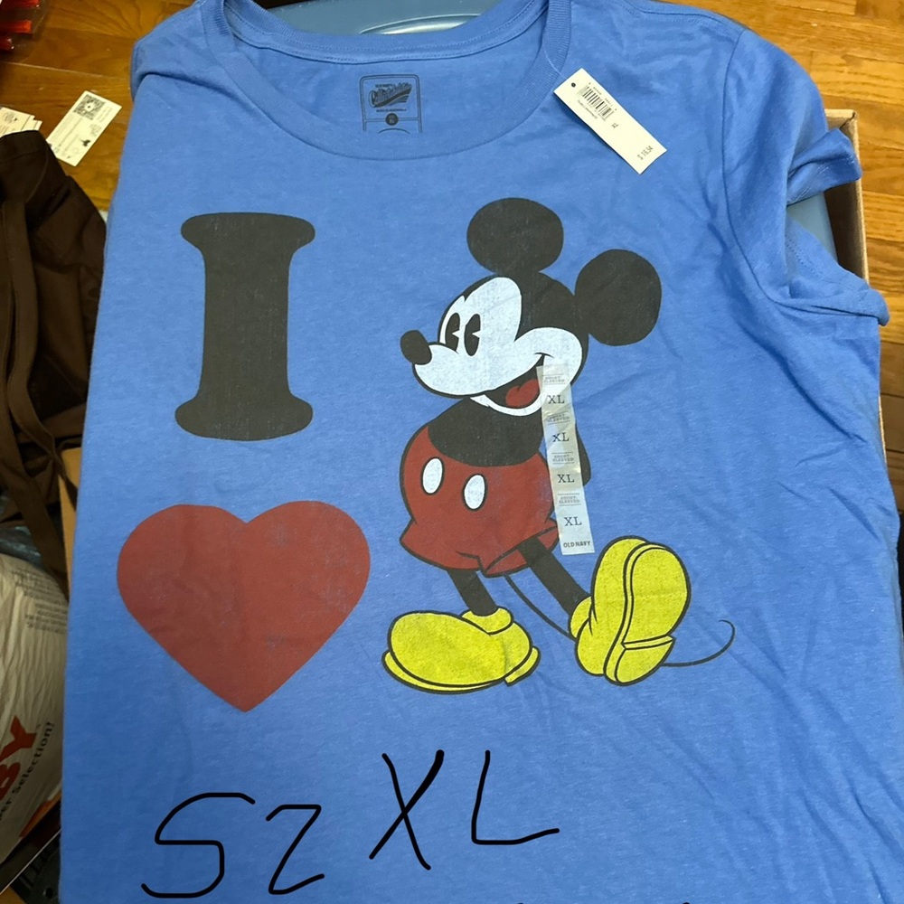Disney Blue I Love Mickey T-Shirt
